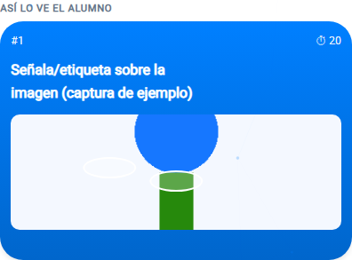 Pregunta de tocar en la imagen en el móvil del alumno